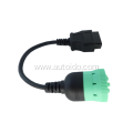 J1939 Male 16pin OBD2 Female Cable to 9pin